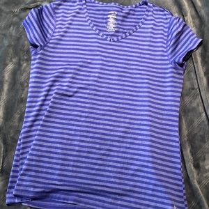 Danskin Now Purple Stripes T-Shirt